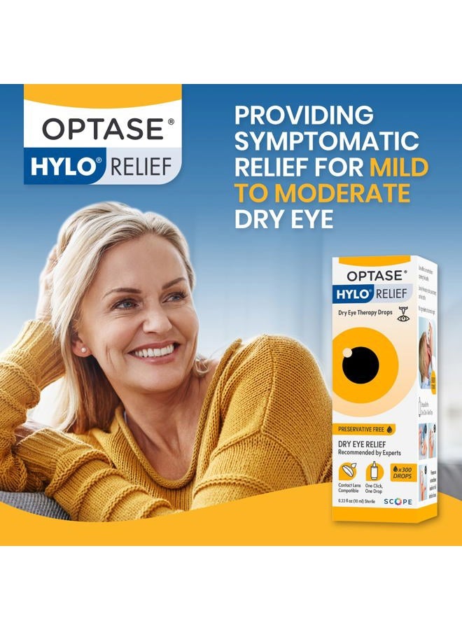 Optase OPTASE HYLO Relief Dry Eye Drops - Fast-Acting Preservative Free Drops with Patented HYLO Delivery System - Artificial Tears for Mild to Moderate Dry Eye Relief - .33 Oz, 300 Doses  - Image 4