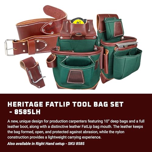 Occidental Leather Heritage FatLip Tool Bag Set XXXLarge Left Hand 25 Pockets Tool Holders Made in USA - Image 3