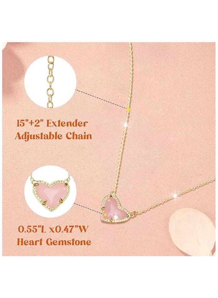 قلادة قلادة قلب بطول قابل للتعديل للنساء، مجوهرات عصرية - Image 3