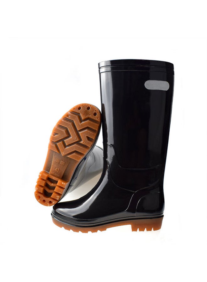 Renben Yuyi Men's Classic Waterproof Shoes, Outdoor Wear-resistant Rubber Shoes, Non-slip Rain Boots, Overshoes, 898 High-top, Size 42 - Image 2
