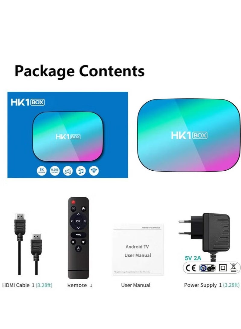 HK1 Box Android TV Box with 4GB RAM 32GB ROM | S905X3 Quad-Core 64-bit Processor | 4K Ultra HD Smart Streaming Media Player | Android OS with WiFi, AirPlay, DLNA, Miracast | USB Ports, TF Card Slot, - Image 4
