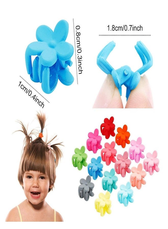 Luatoxry 100Pcs Small Flower Hair Clips, Colorful Mini Flower Clips, Plastic Tiny Hair Clips, Multipurpose Cute Small Hair Claw for Hairstyle Decoration, Organization, 0.4x0.3in - Image 5