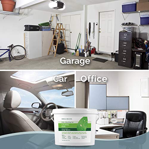 SMELLS BEGONE 1-Gallon Odor Absorber Gel - Air Freshener & Odor Eliminator for Homes, Garages & Commercial Buildings - Industrial Size - Calming Rain Scent - Image 4