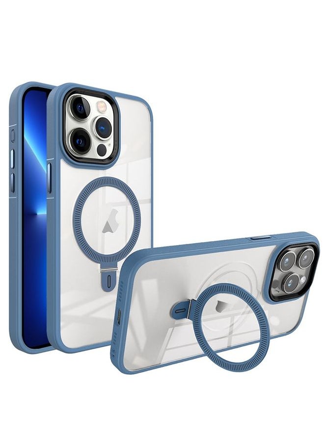 HuHa Case Cover For iPhone 13 Pro Shield Armor MagSafe Holder Phone Case Blue 