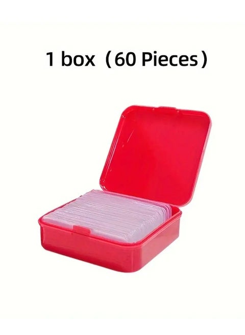 60 Pieces Double Sided Adhesive Tape, Reusable Transparent Double Sided Sticky Pads, Square Removable Traceless Mounting Tape Waterproof Double-Face Tape, Essential Home Supply