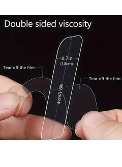 PAMEER 60 Pieces Double Sided Adhesive Tape, Reusable Transparent Double Sided Sticky Pads, Square Removable Traceless Mounting Tape Waterproof Double-Face Tape, Essential Home Supply  - Image 2