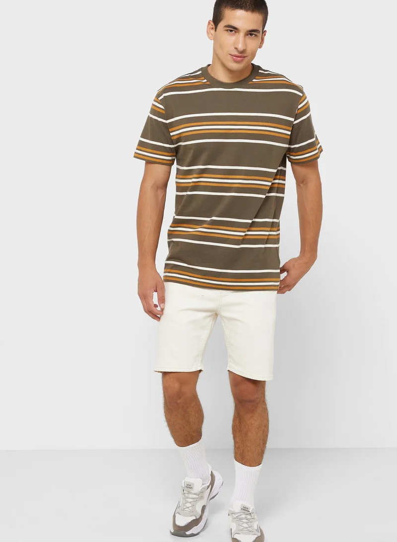Cotton On Striped Crew Neck T-Shirt