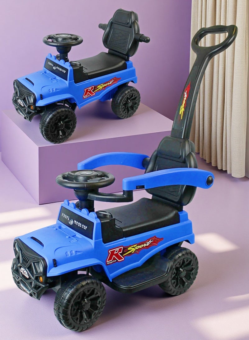 EASY FUTURE Push Handle Ride on Baby Car for Kids 1-6 Years 2 in 1 Push Car & Ride on Car with Music & Horn Button - Image 1