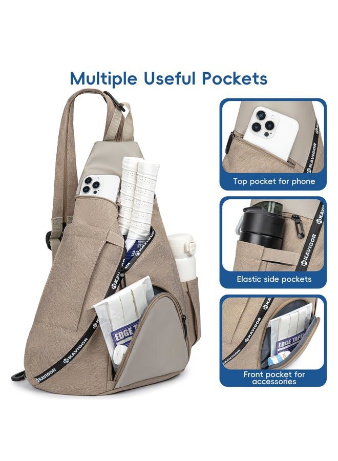 KAVIGOR Pickleball Bag, 7 Pockets & Upgraded Zippers, Lightweight Sling Bag with Detachable Strap & Water-Resistant Pocket - Image 2