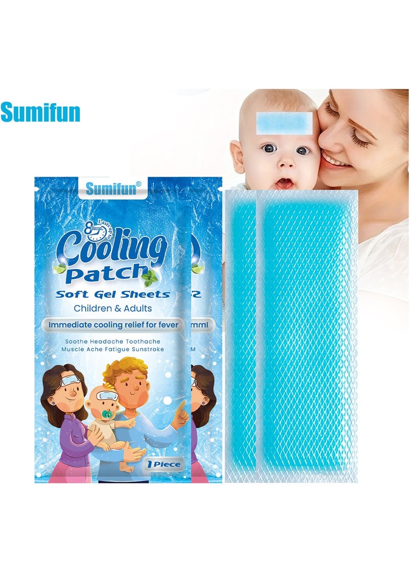 Sumifun - 10 Pcs Cooling Gel Patches for Headache Relief Toothache Pain Cooling Patch for outdoor travel and daily life at home - Image 1