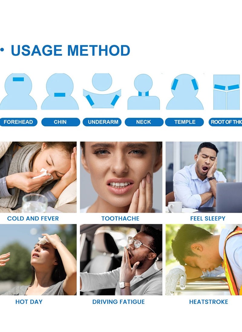 Sumifun - 10 Pcs Cooling Gel Patches for Headache Relief Toothache Pain Cooling Patch for outdoor travel and daily life at home - Image 1