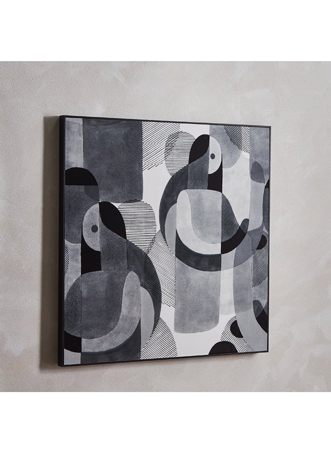 Home Box Hampton Abstract Monochrome Framed Picture 60 x 60 x 2.5 cm  - Image 2