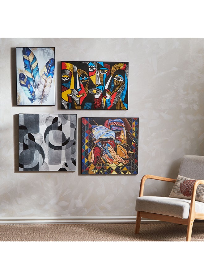 Home Box Hampton Abstract Monochrome Framed Picture 60 x 60 x 2.5 cm  - Image 4