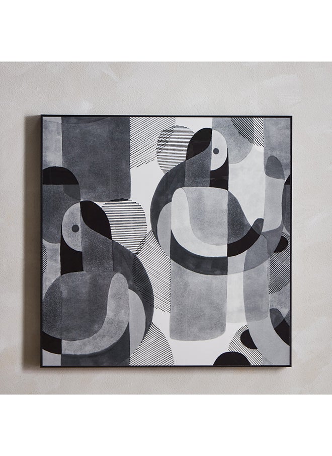Home Box Hampton Abstract Monochrome Framed Picture 60 x 60 x 2.5 cm  - Image 1