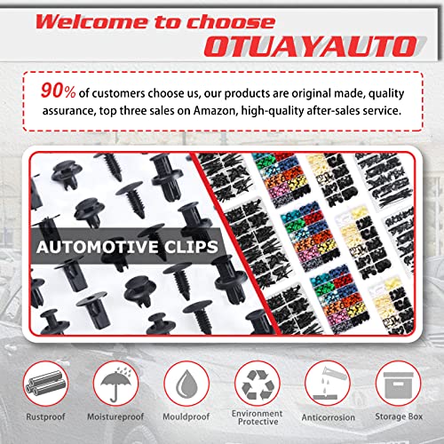 OTUAYAUTO أوتواياوتو 30 قطعة مشابك شبك معدنية، بديل لبوينك كاديلاك همر جي إم سي أولدزموبيل غطاء الصدام مشابك تثبيت الشبك الأمامي #OEM 15078238، 700-053 - Image 4