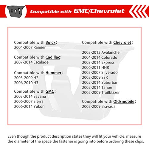 OTUAYAUTO أوتواياوتو 30 قطعة مشابك شبك معدنية، بديل لبوينك كاديلاك همر جي إم سي أولدزموبيل غطاء الصدام مشابك تثبيت الشبك الأمامي #OEM 15078238، 700-053 - Image 3