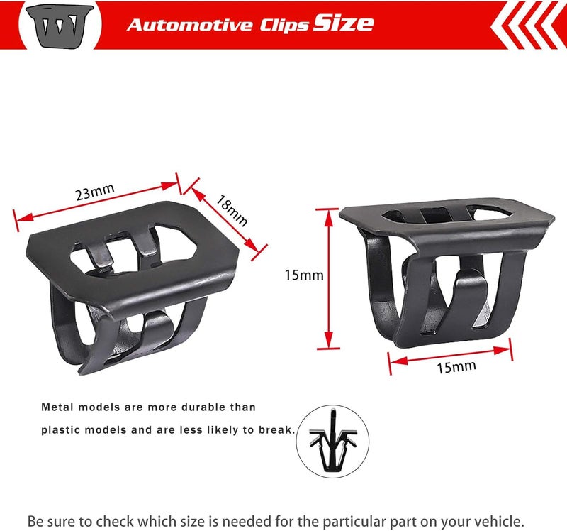 OTUAYAUTO أوتواياوتو 30 قطعة مشابك شبك معدنية، بديل لبوينك كاديلاك همر جي إم سي أولدزموبيل غطاء الصدام مشابك تثبيت الشبك الأمامي #OEM 15078238، 700-053 - Image 2