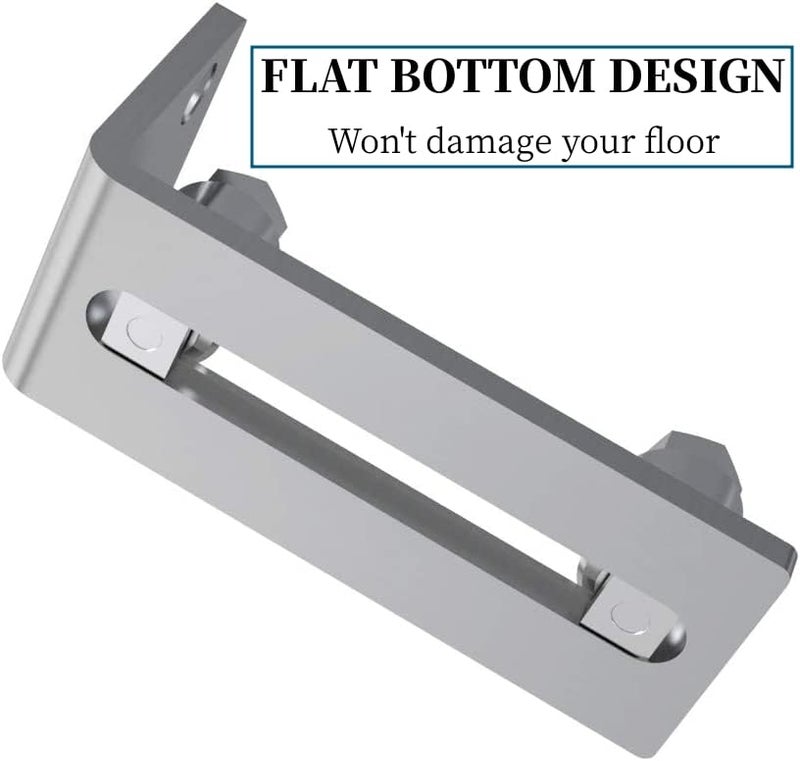 JUBEST Scratch Resistant Stainless Steel Flush Mount Stay Roller Wall Mount Floor Guide for Door Thick Up to 2 1/8 inches - Image 2