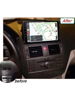 RAYMOS Android Screen For Mercedes Benz C Class W204 S204 2007 To 2014 Support Apple Carplay Android Auto Wireless 4Gb RAM QLED Touch Screen DSP AHD Camera Included Bluetooth  - Image 2