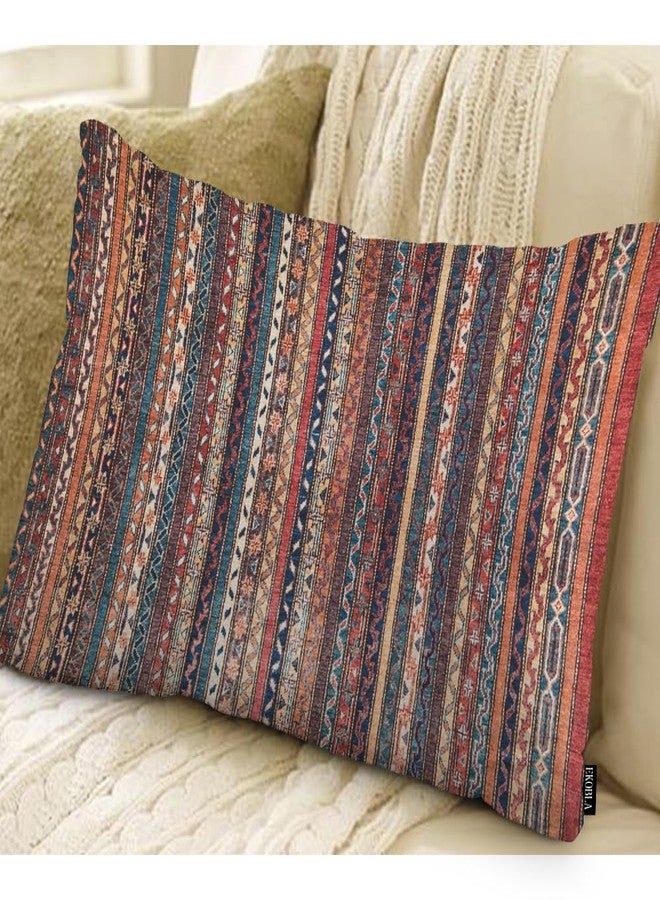 EKOBLA Turkish Carpet Rectangle Pillow Cases Vintage Persian Oriental Waist Lumber Cotton Linen Cushion Cover Oblong Rectangle Pillowcase for Men Women Home Decoration Bedroom 12x20 Inches - Image 2