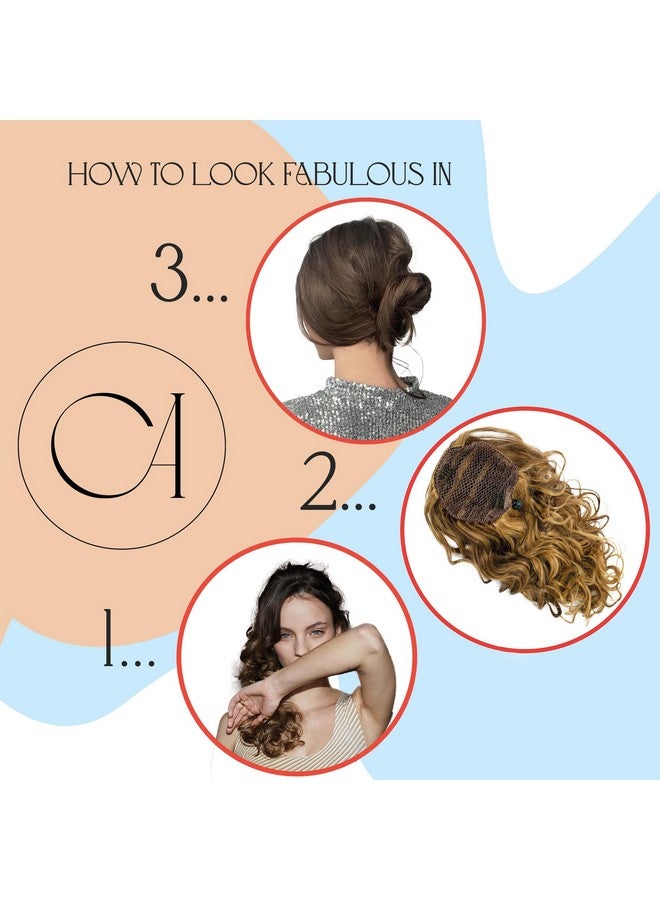 CAISHA 18 Hairpiece Ponytail Extensions Voluminous Wavy Black Red Mix Ph38 - Image 3