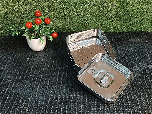 Nyra® Stainless Steel Square Shape Paneer Maker/Tofu Press Mould with Lid – Cheese & Paneer Maker - Large Size (450 ML Capacity) - Image 3
