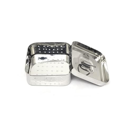 Nyra® Stainless Steel Square Shape Paneer Maker/Tofu Press Mould with Lid – Cheese & Paneer Maker - Large Size (450 ML Capacity) - Image 2