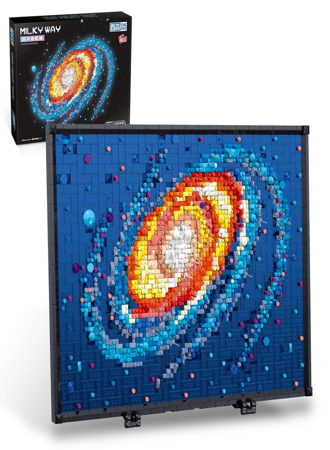 HSANHE Micro Mini Art The Milky Way Galaxy Building Set for Adults, Not Compatible with 3D Wall Art, Unique Home Wall Decor or Table Display, Creative Birthday Gift Toy for Kids Teens - Image 1
