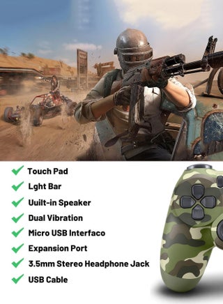 وحدة تحكم لاسلكية Dualshock لـ PS4، لعبة Bluetooth عالية الأداء مع ملاحظات ثنائية المحرك - view 4