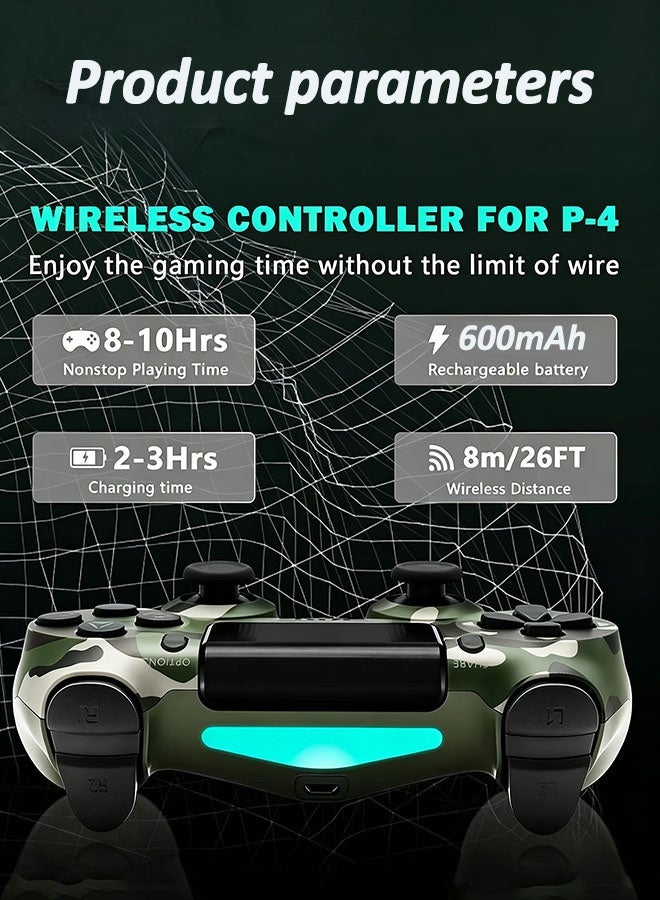 CubeG Wireless Controller for PlayStation 4, Bluetooth High Performance Gamepad with Dual Motor Feedback - Image 3