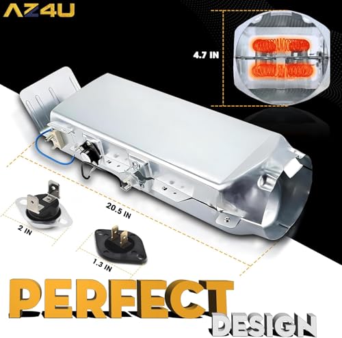 AZ4U Dryer Heating Element Assembly Replaces For Samsung DV42H5200EP/A3 DV42H5200EF/A3 DV5451AEW/XAA DV40J3000EW/A2 DVE50R5400V/A3 DV219AEW/XAA DV395ETPASU/A1 DV448AEP/XAA DV350AEW/XAA DV330AEB/XAA - Image 2