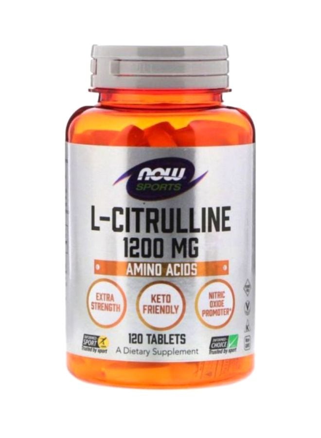 Now Foods L-Citrulline 1200mg Dietary Supplement - 120 Tablets - Image 1