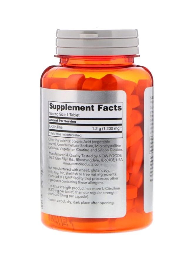 Now Foods L-Citrulline 1200mg Dietary Supplement - 120 Tablets - Image 2