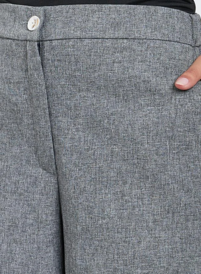 ستايلي بنطال بأرجل واسعة وخصر عالي