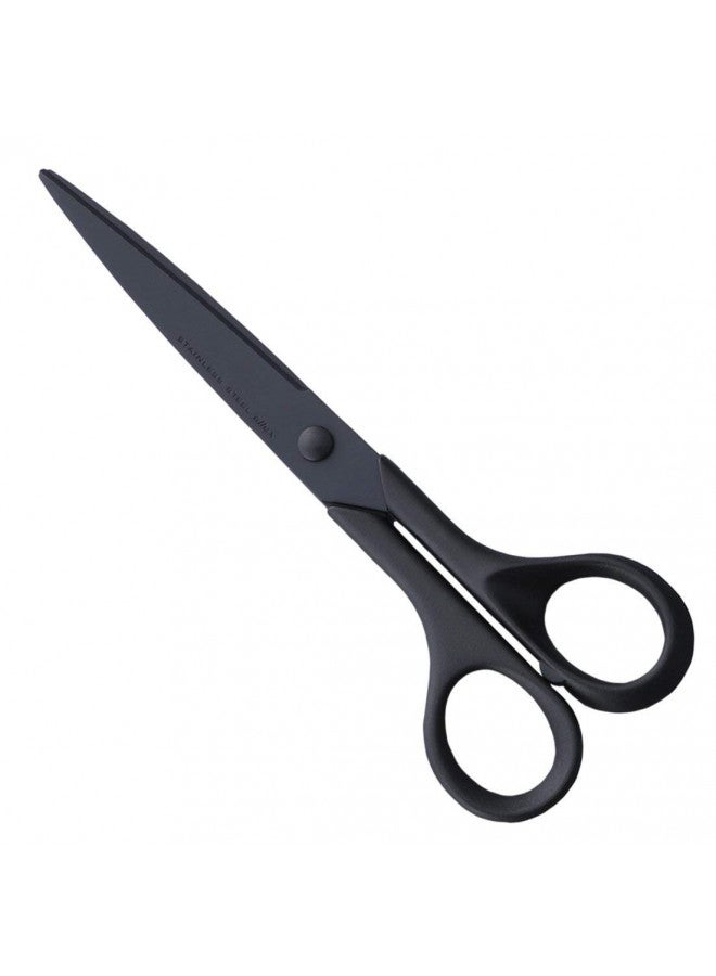 ALLEX\アレックス ALLEX Black Scissors All Purpose Sharp Japanese Stainless Steel Blade, Non-Sticking Fluorine Coating Blade for Adhesive Tape, Made in JAPAN - Image 1
