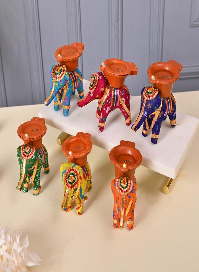 Pride Store Elephant Water Sensor Light Diya, Multicolour Elephant Candle Holders for Home Decor, Diwali, Birthday, Christmas (Water Sensor Diya Light Pack of 15) - Image 5