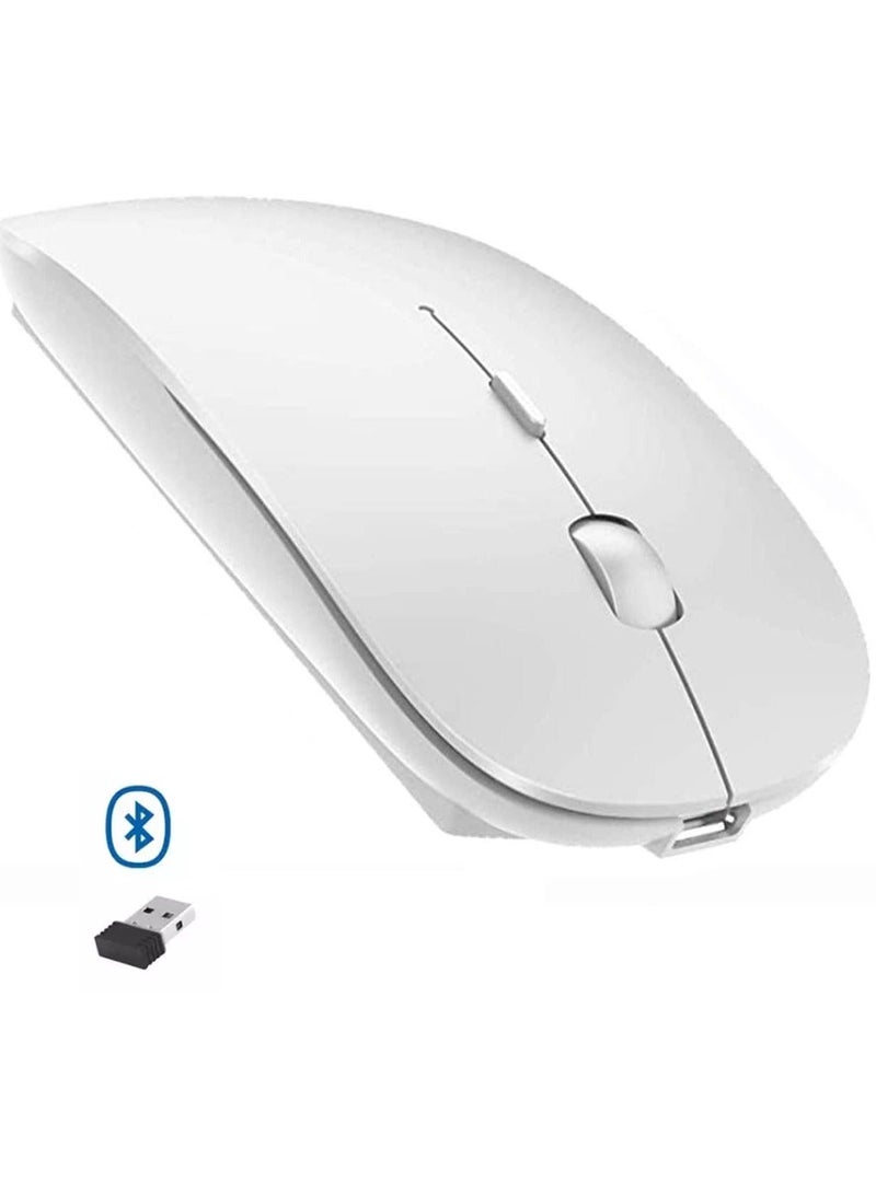 Wireless, Bluetooth Silent Mouse Rechargeable - 3 Adjustable DPI  - Portable Small Size - Image 1
