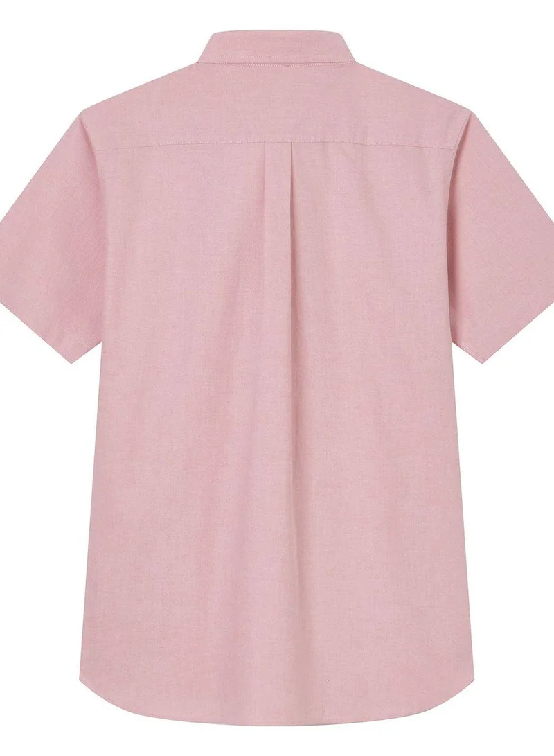 Giordano  Men’s Regular Fit Wrinkle‑Free Short Sleeve Oxford Shirt for Men | Best Price UAE