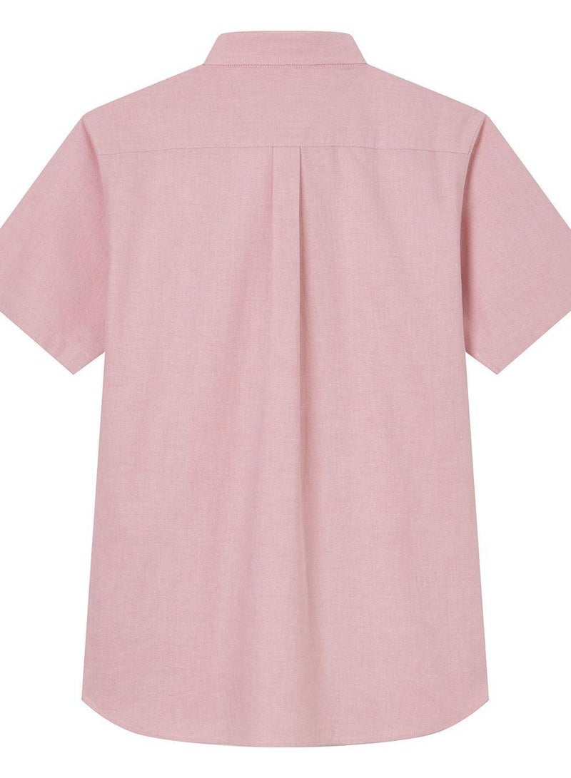 GIORDANO Men’s Regular Fit Wrinkle‑Free Short Sleeve Oxford Shirt - Image 4