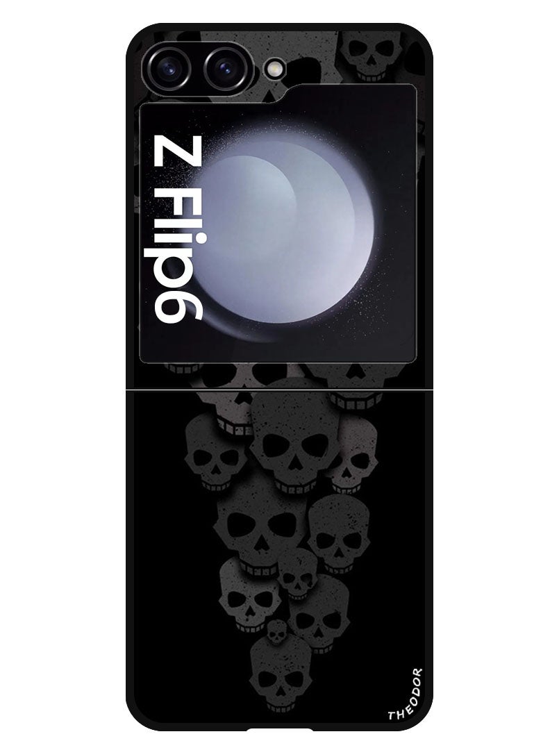 Theodor Protective Case Anti Scratch Shock Proof Bumper Cover For Samsung Galaxy Z Flip 6 Skulls Minimalism iPhone Wallpaper - Image 1