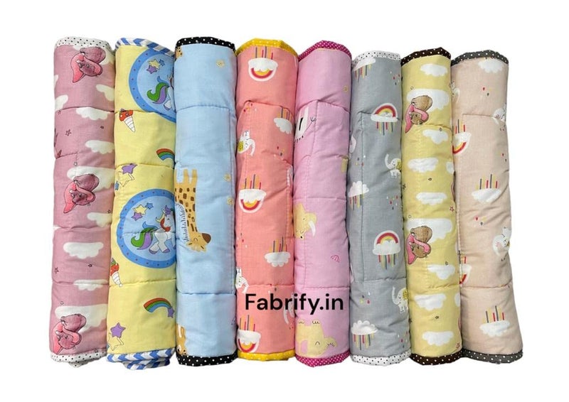 Fabrify Newborn Baby Godadi Baby Bed Mattress 06 Months MulticolorRandom Design Full 10 Nos - Image 2