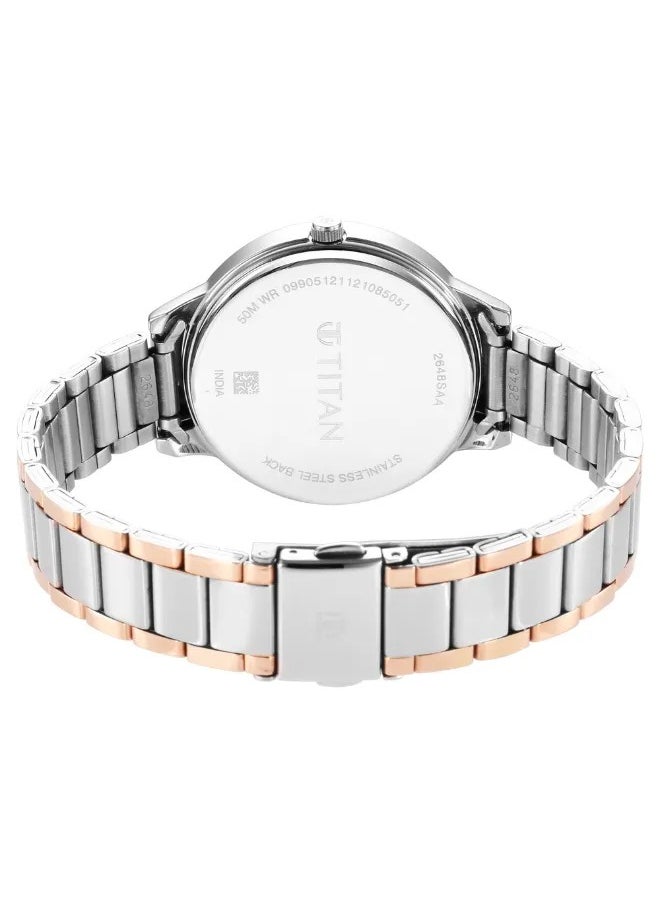 TITAN Women's Analog Round Shape Stainless Steel Wrist Watch - 2648KM02 - 43.5 Mm  - Image 5