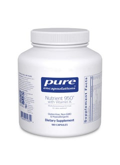 Pure Encapsulations Nutrient 950 With Vitamin K ; Multivitamin Supplement To Support Bone And Arterial Health* ; 180 Capsules  - Image 1