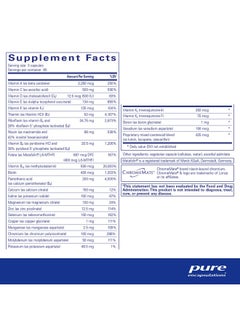 Pure Encapsulations Nutrient 950 With Vitamin K ; Multivitamin Supplement To Support Bone And Arterial Health* ; 180 Capsules  - Image 2