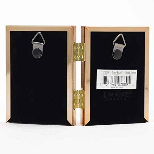 Lawrence Frames Bead Border Design, 2.5x3.5 Double, Gold - Image 3