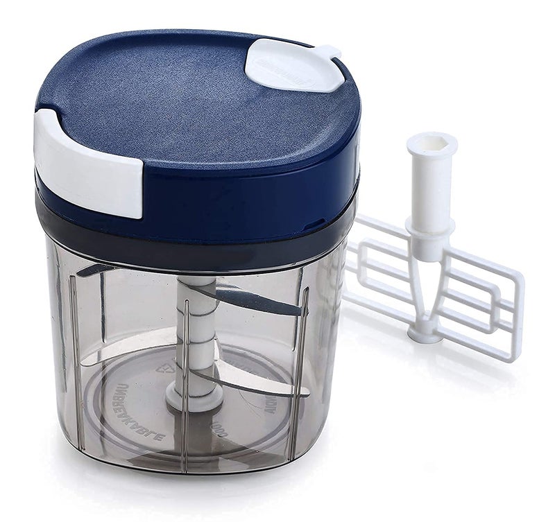 Atharved 1000ML Handy Quick Chopper Manual Vegetable and Meat Chopper with Stainless Steel Blades Kitchen Food Processor Perfect for Chopping Onions Garlic and More - Image 1