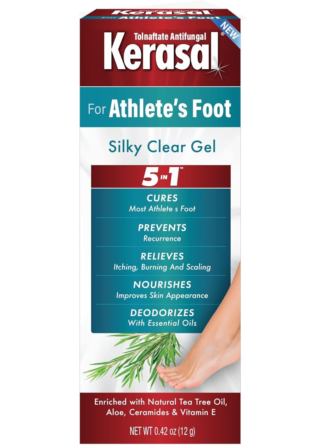 Kerasal Kerasal 5-in-1 Athlete's Foot Silky Clear Gel, 0.42 oz 