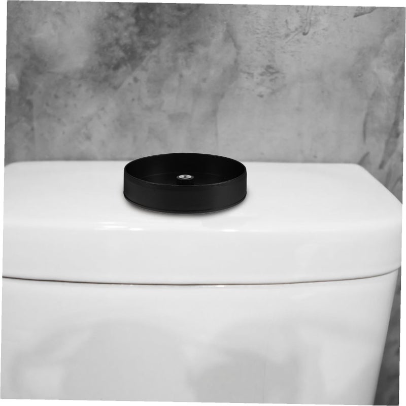 Black Plastic Toilet Brush Stand Base Set of 4 with Embedded Nut for Stable Bathroom Storage - Image 5