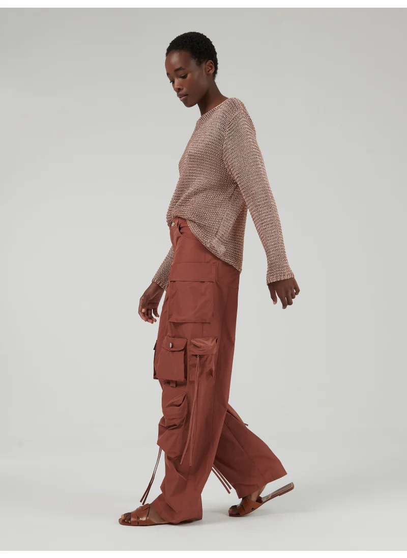 leem Metallic Mesh Knit Top