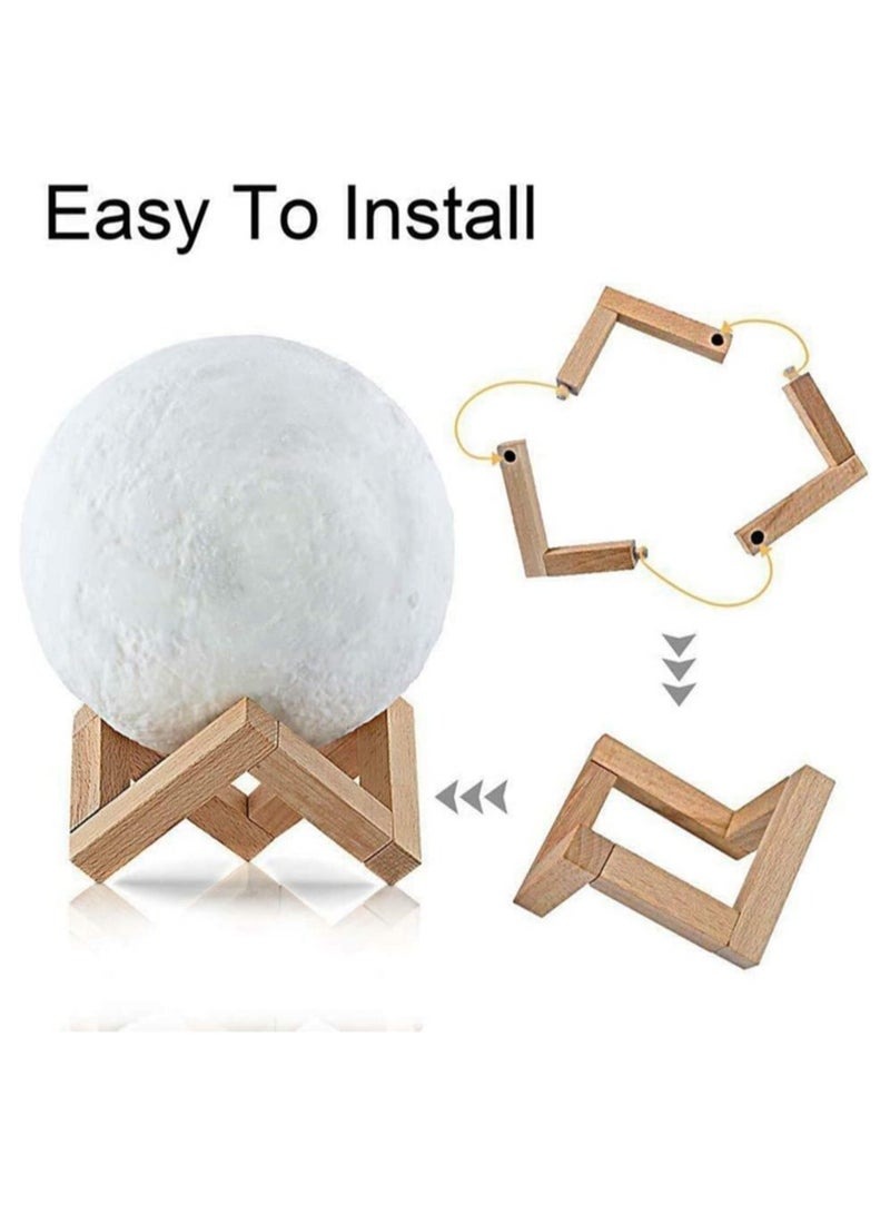 ELTRAZONE 7-Colors 3D Moonlight Quran Speaker Coran Player Wireless Bluetooth Press Lamp LED Nigt Moon Lamp Quran Speaker - Image 4